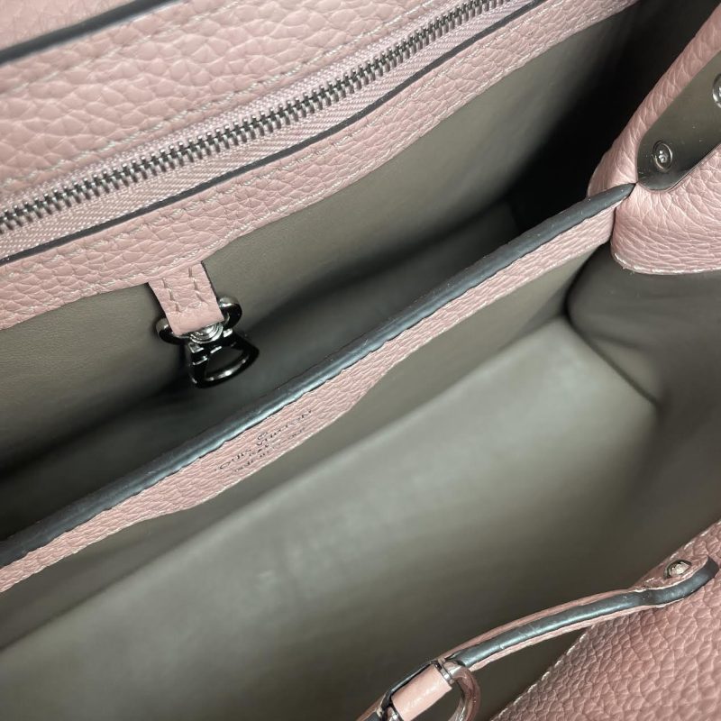 LOUIS VUITTON Capucines Noir/Pink M42242 Taurillon Leather Size PM - Image 7