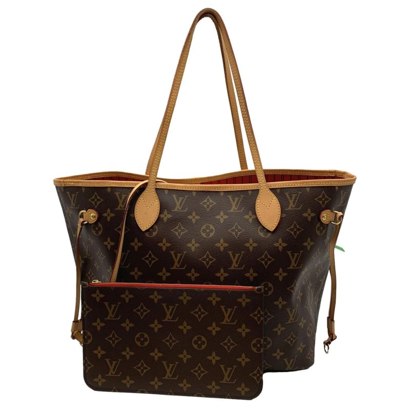 LOUIS VUITTON Neverfull MM Monogram Canvas Tote Bag Brown - Image 2
