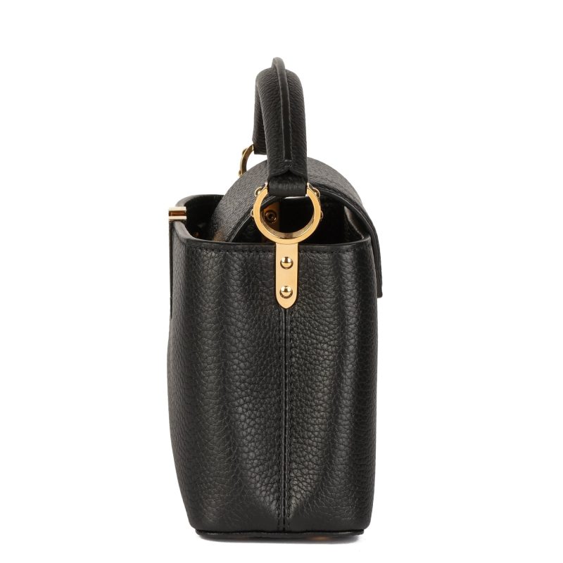 Louis Vuitton Black Taurillon Leather Mini Capucines Shoulder Bag - Image 4