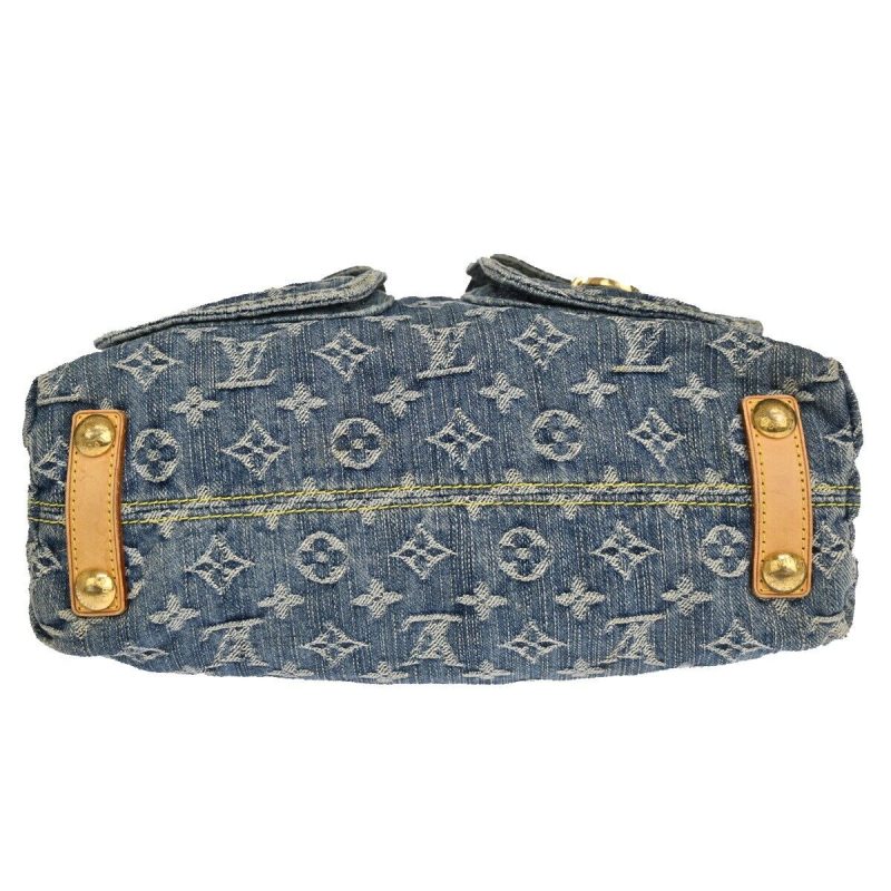 LOUIS VUITTON Baggy Blue M95048 Monogram Denim Size GM - Image 3