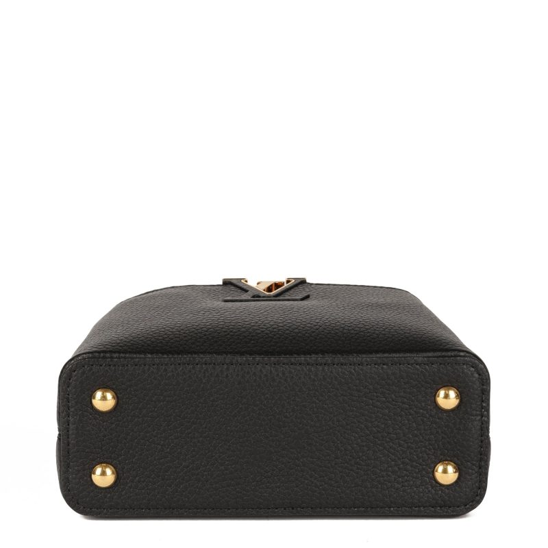 Louis Vuitton Black Taurillon Leather Mini Capucines Shoulder Bag - Image 6