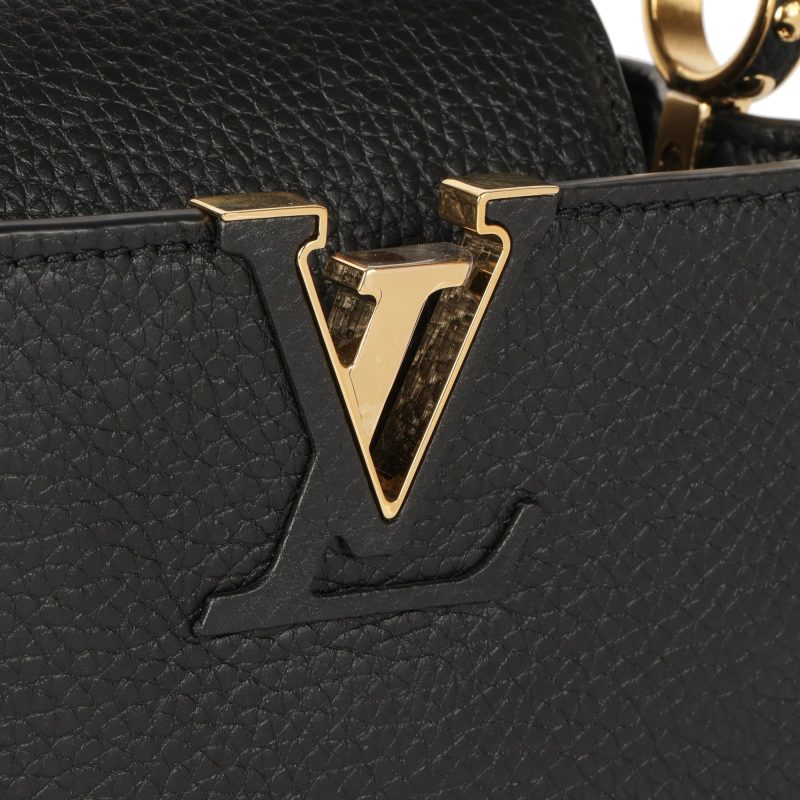 Louis Vuitton Black Taurillon Leather Mini Capucines Shoulder Bag - Image 7