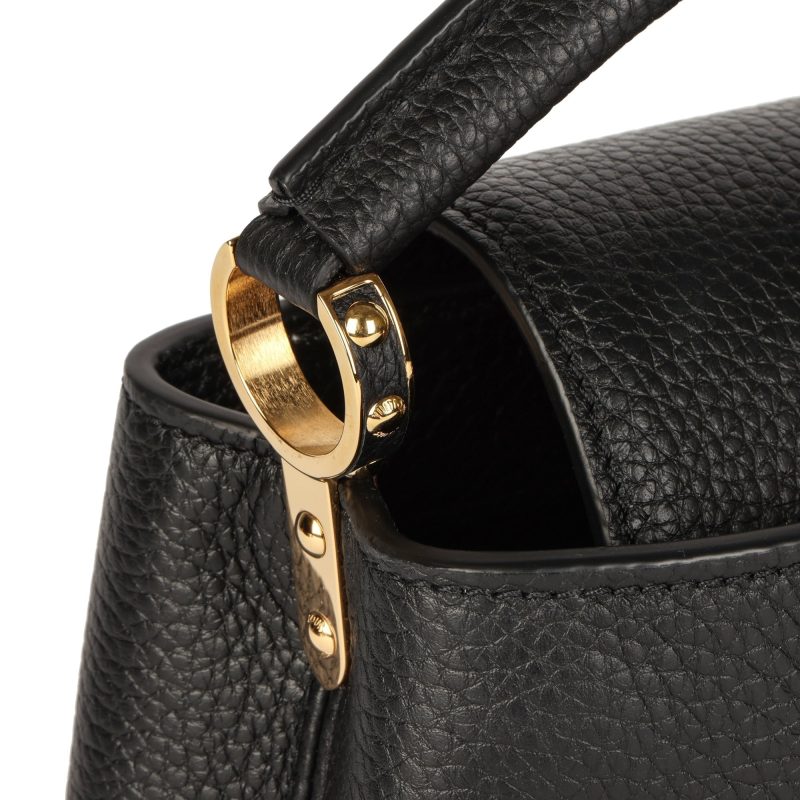 Louis Vuitton Black Taurillon Leather Mini Capucines Shoulder Bag - Image 8