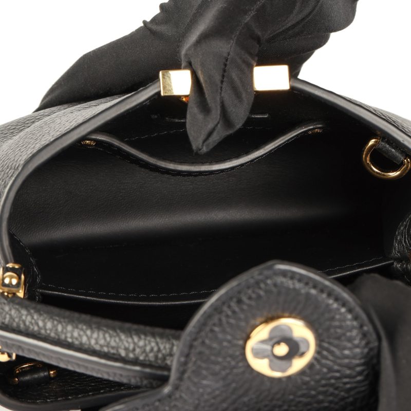 Louis Vuitton Black Taurillon Leather Mini Capucines Shoulder Bag - Image 9