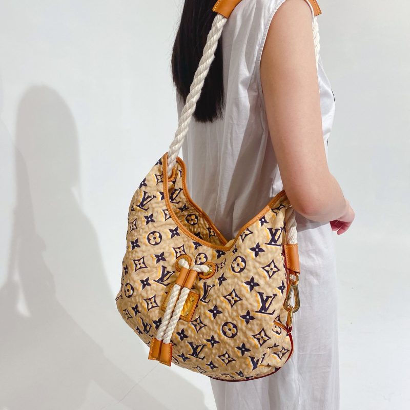 LOUIS VUITTON Limited Edition Tan Nylon Monogram Bulles PM Bag - Image 3