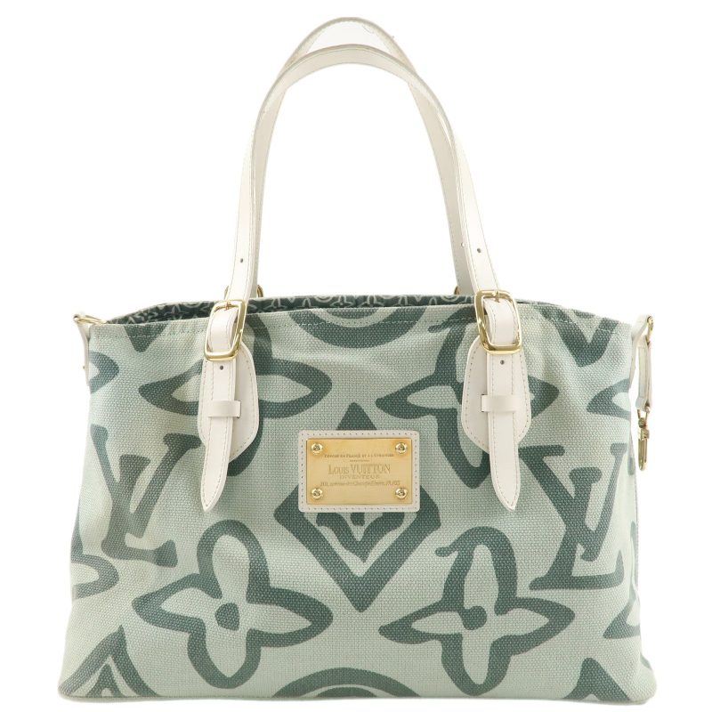 LOUIS VUITTON Croisette Damier Azur Satchel Crossbody Bag White
