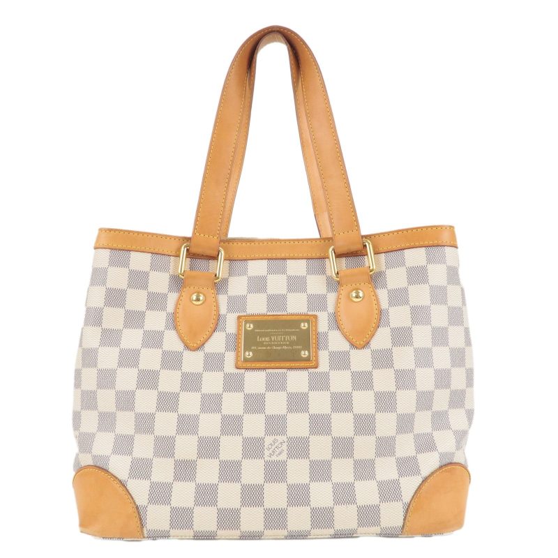 Louis Vuitton Damier Azur Hampstead PM Hand Bag Ivory N51207
