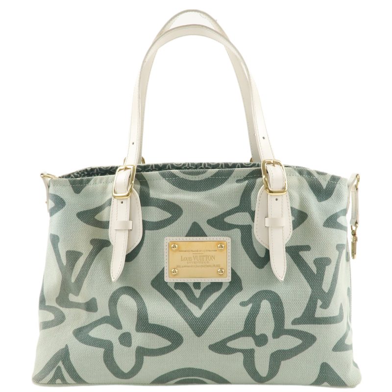 LOUIS VUITTON Croisette Damier Azur Satchel Crossbody Bag White - Image 2