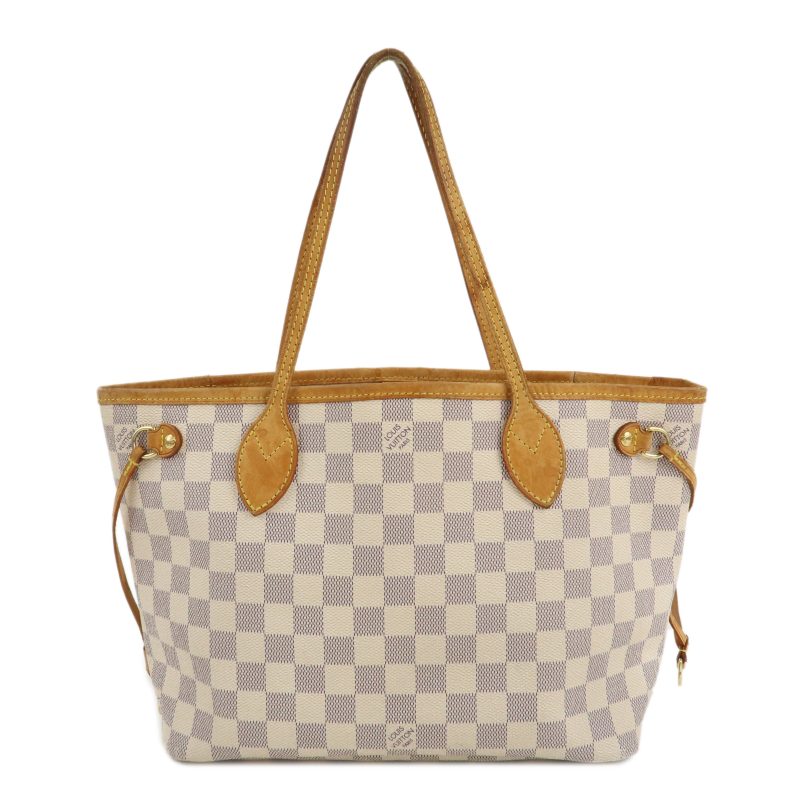 Louis Vuitton Damier Azur Neverfull PM Tote Bag Hand Bag N51110