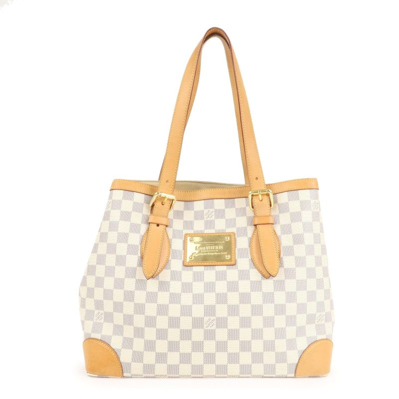 Louis Vuitton Damier Azur Hampstead MM Hand Bag N51206