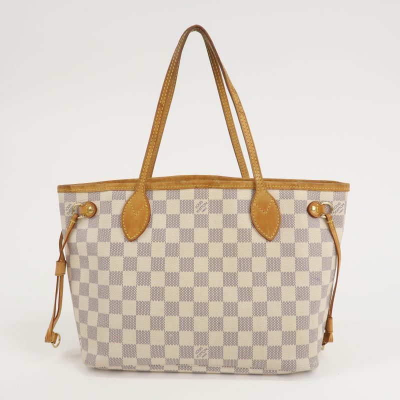Louis Vuitton Damier Azur Neverfull PM Tote Bag Hand Bag N51110 - Image 2