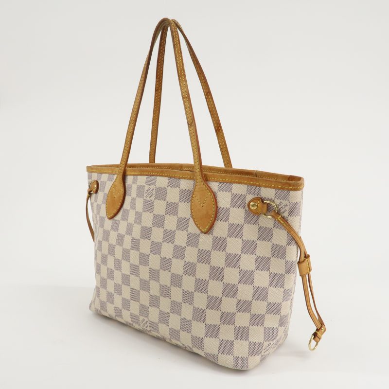 Louis Vuitton Damier Azur Neverfull PM Tote Bag Hand Bag N51110 - Image 3