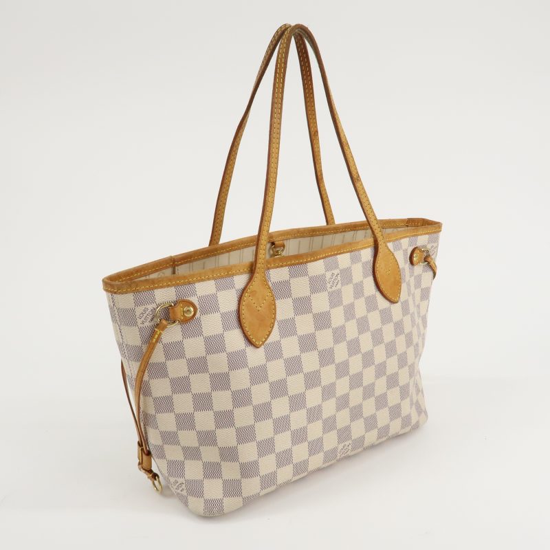 Louis Vuitton Damier Azur Neverfull PM Tote Bag Hand Bag N51110 - Image 4