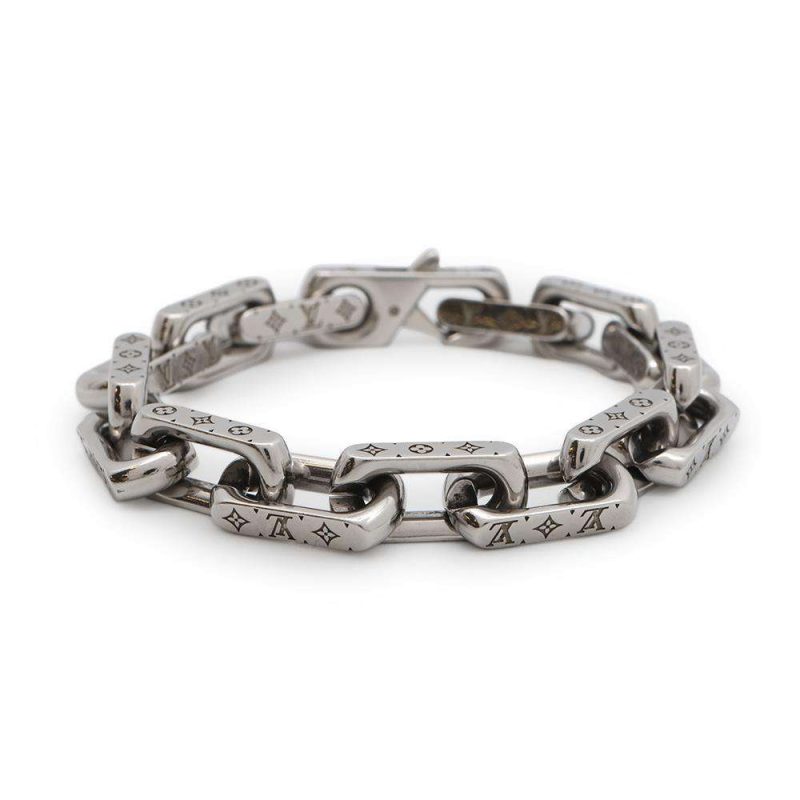 LOUIS VUITTON Bracelet・Heartbeat Blanc/Encre MP014E Monogram / Savannah - Image 2