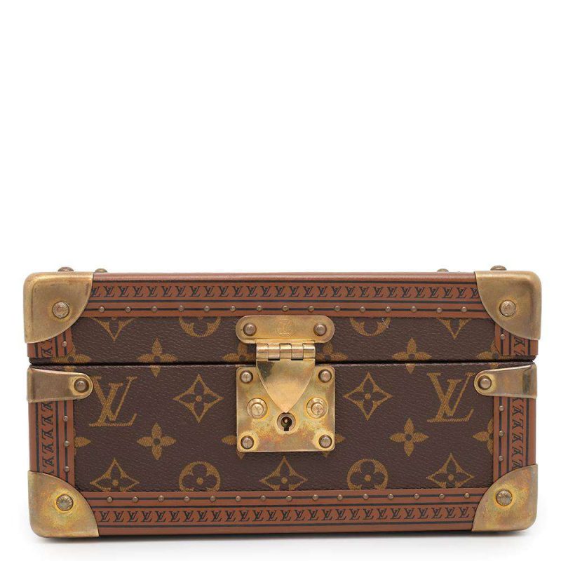 LOUIS VUITTON Coffret Tresor White/Blue M10250 Monogram Visor Pool Size 24