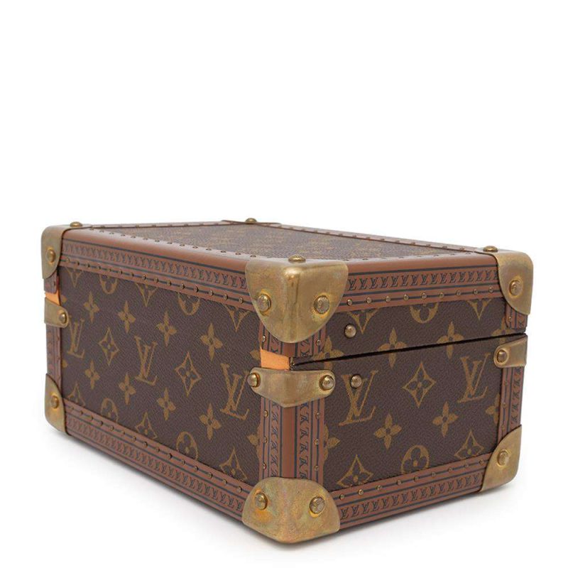 LOUIS VUITTON Coffret Tresor White/Blue M10250 Monogram Visor Pool Size 24 - Image 2