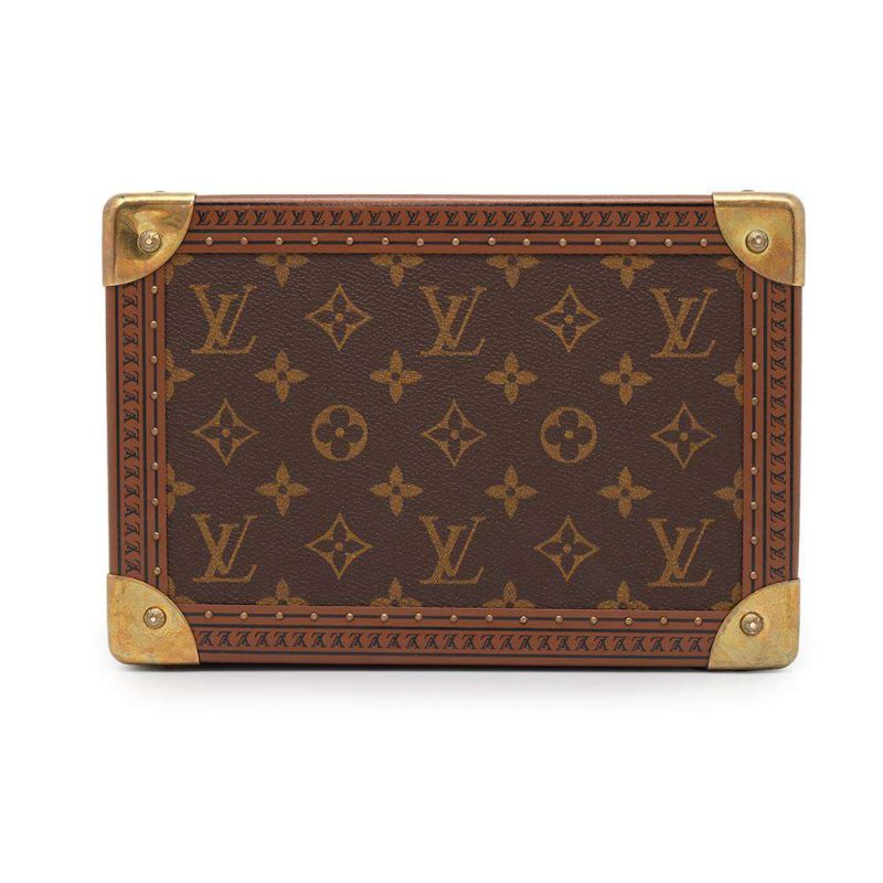 LOUIS VUITTON Coffret Tresor White/Blue M10250 Monogram Visor Pool Size 24 - Image 3