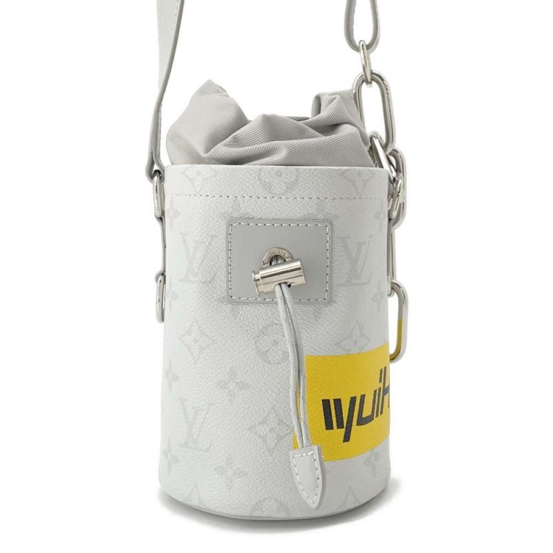 LOUIS VUITTON Chalk Nano Bag Noir M44628 Monogram Shadow