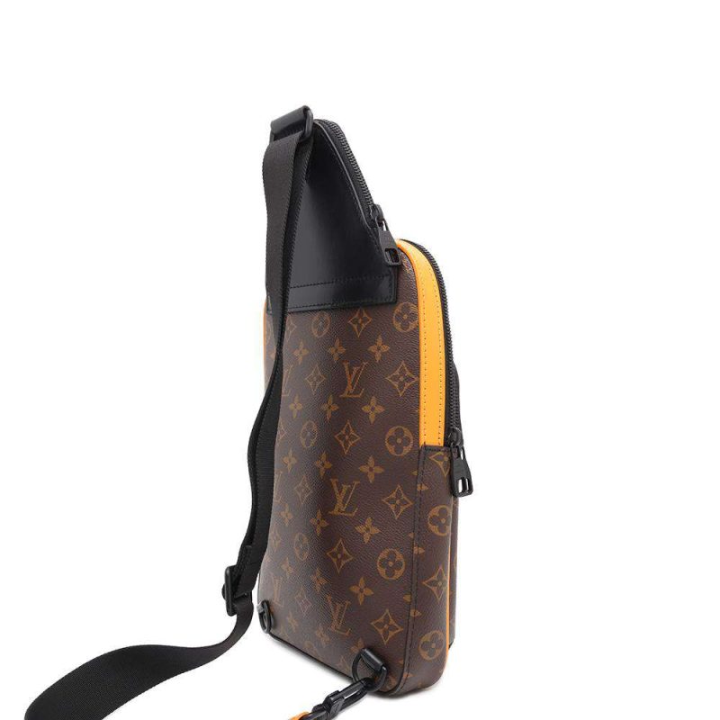 LOUIS VUITTON Avenue Sling Bag NoirM46718 Monogram Macassar Canvas - Image 3