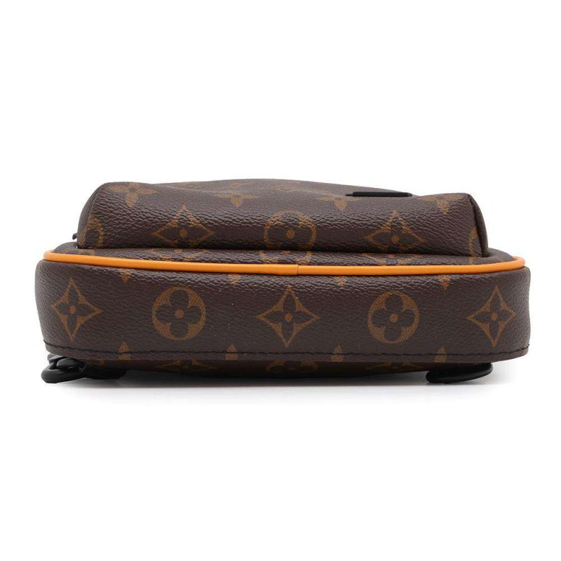 LOUIS VUITTON Avenue Sling Bag NoirM46718 Monogram Macassar Canvas - Image 4