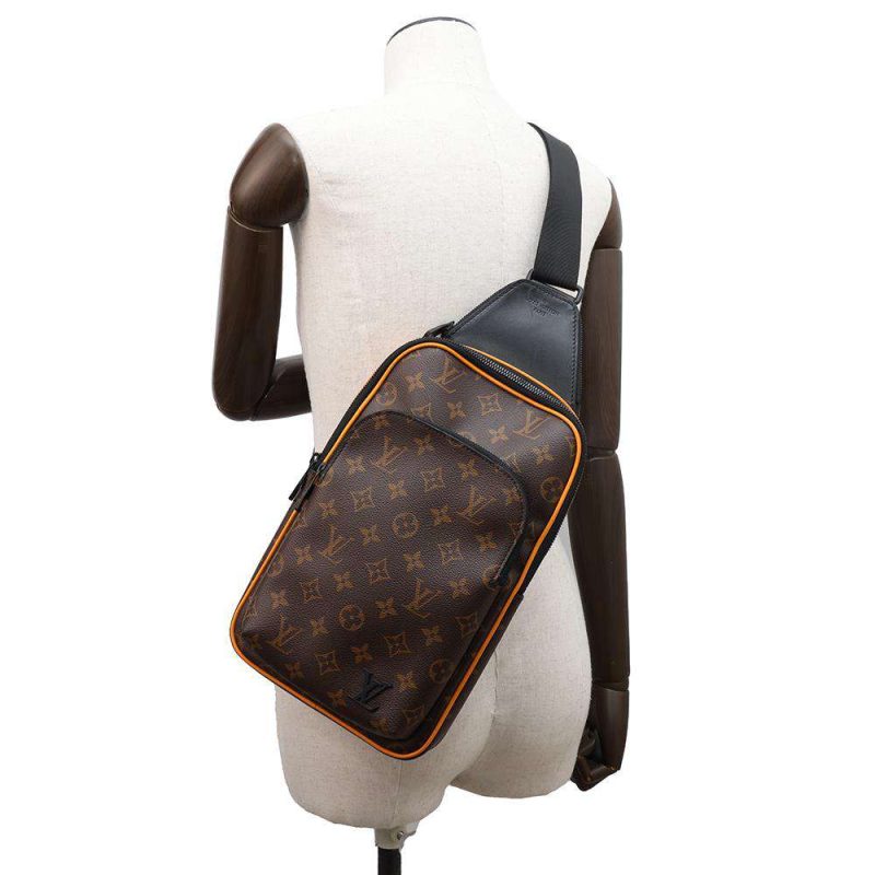 LOUIS VUITTON Avenue Sling Bag NoirM46718 Monogram Macassar Canvas - Image 5