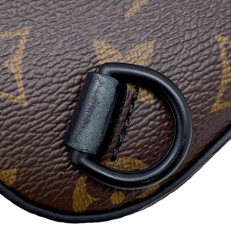 LOUIS VUITTON Avenue Sling Bag NoirM46718 Monogram Macassar Canvas - Image 9