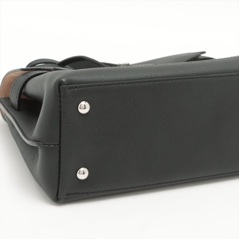Louis Vuitton Black Leather Monogram Canvas Odeon PM - Image 4