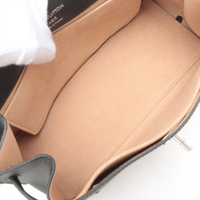 Louis Vuitton Black Leather Monogram Canvas Odeon PM - Image 7
