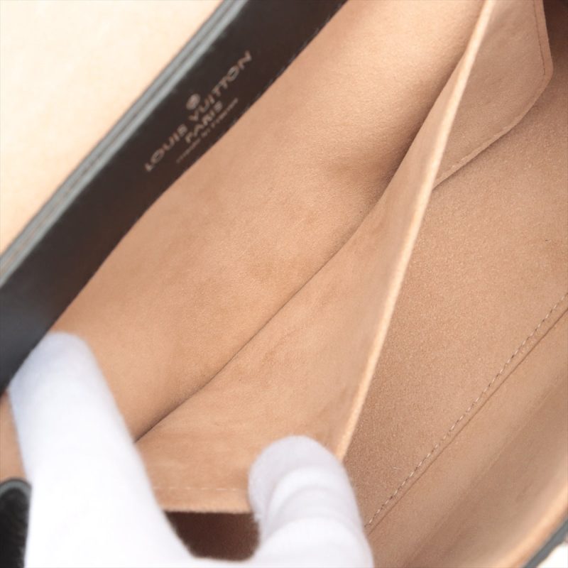 Louis Vuitton Black Leather Monogram Canvas Odeon PM - Image 8