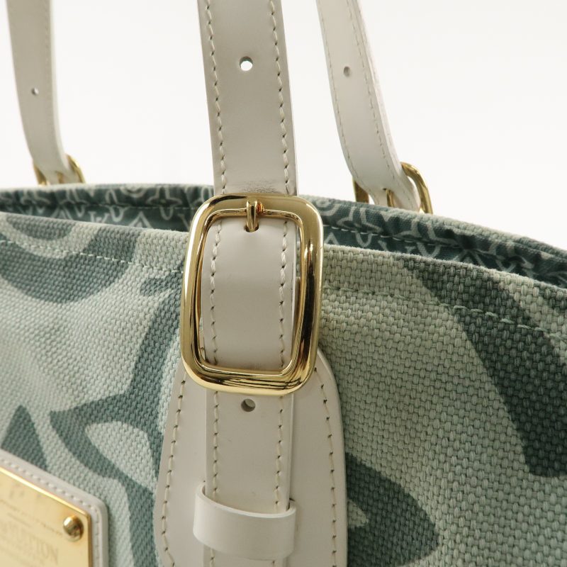 LOUIS VUITTON Croisette Damier Azur Satchel Crossbody Bag White - Image 11