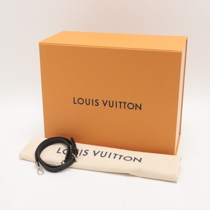 Louis Vuitton Black Leather Monogram Canvas Odeon PM - Image 12