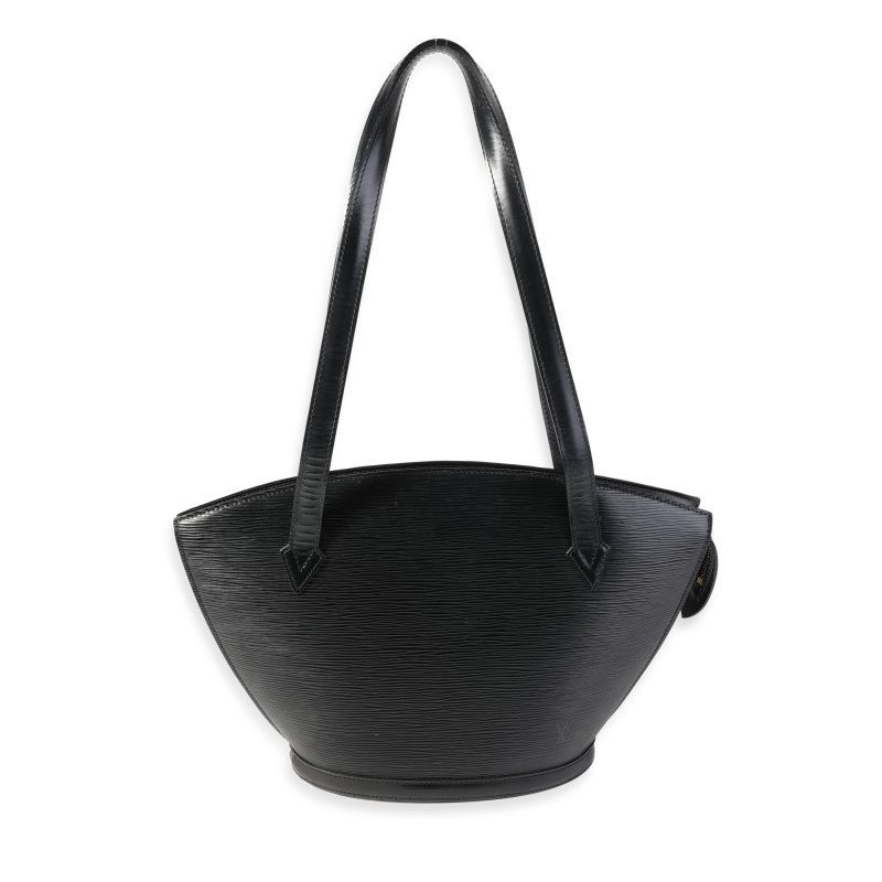 Louis Vuitton Black Epi Leather Twist MM Chain Flap Bag
