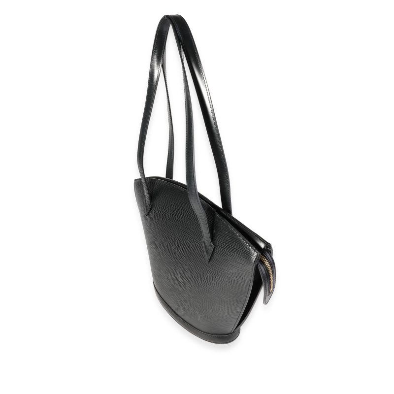 Louis Vuitton Black Epi Leather Twist MM Chain Flap Bag - Image 2