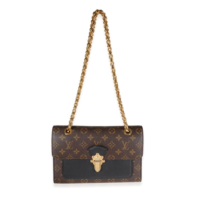 Louis Vuitton Monogram Canvas & Black Leather Victoire Bag - Image 3