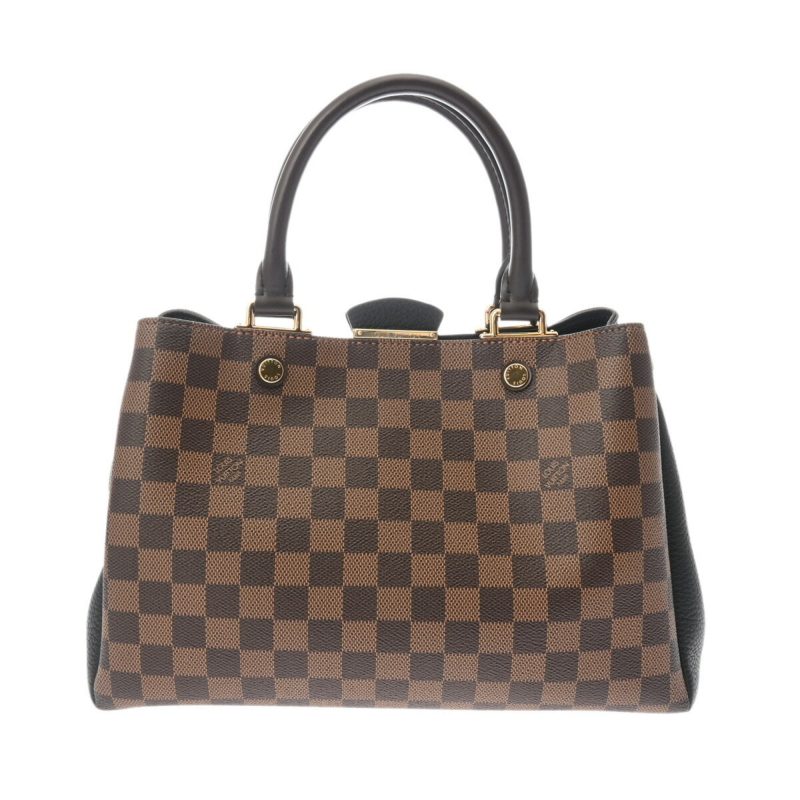Louis Vuitton Brittany Damier Ebene Handbag Brown Pink - Image 2
