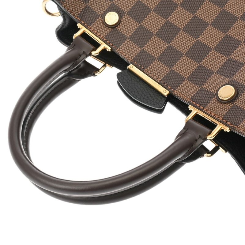Louis Vuitton Brittany Damier Ebene Handbag Brown Pink - Image 4