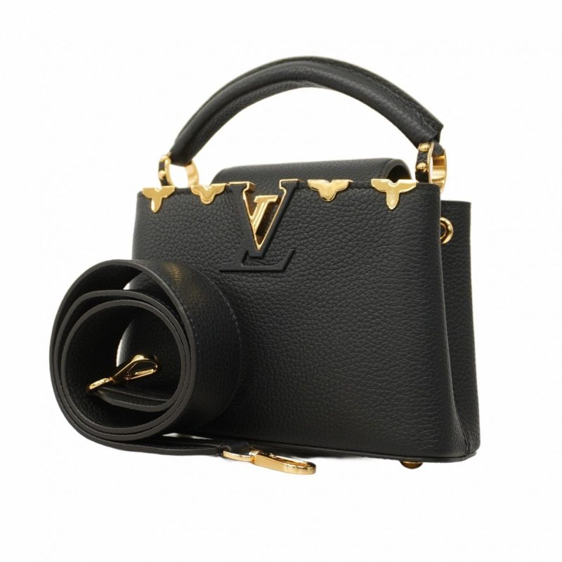 Louis Vuitton Capucines Mini 2Way Bag Hand Bag Black M56071