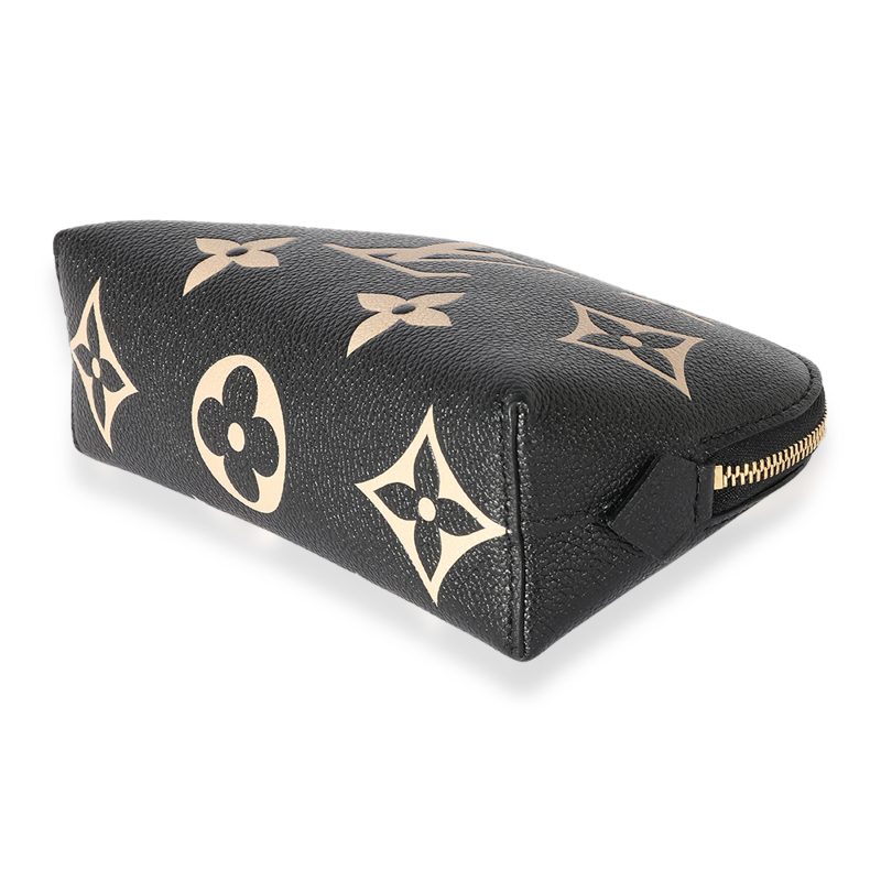 Louis Vuitton Black Grained Calfskin & White Shearling Monogram On My Side MM - Image 7