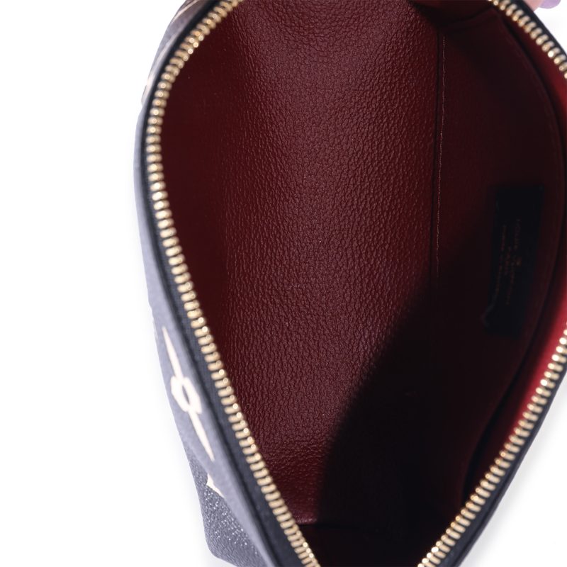 Louis Vuitton Black Grained Calfskin & White Shearling Monogram On My Side MM - Image 4