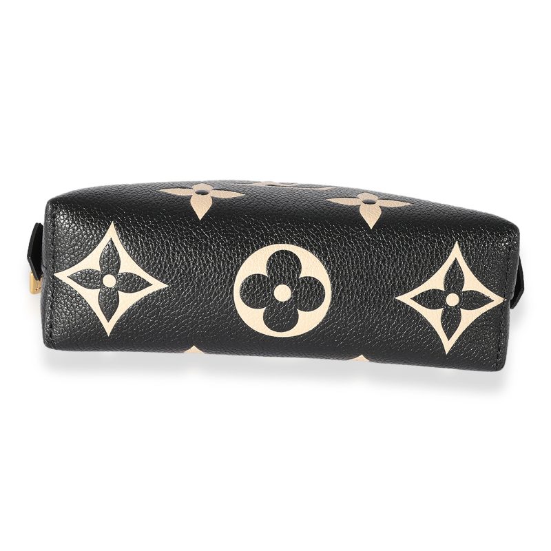 Louis Vuitton Black Grained Calfskin & White Shearling Monogram On My Side MM - Image 5