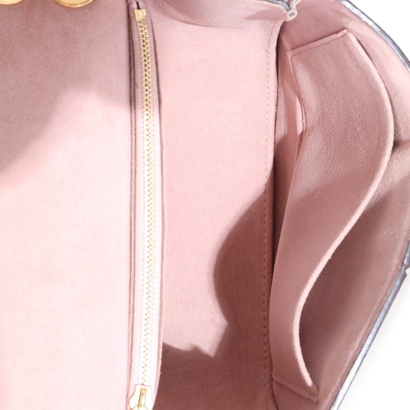 Louis Vuitton Damier Ebene & Magnolia Cuir Taurillon Wight Shoulder Bag - Image 7