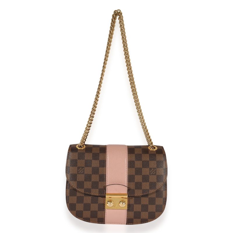 Louis Vuitton Damier Ebene & Magnolia Cuir Taurillon Wight Shoulder Bag - Image 3