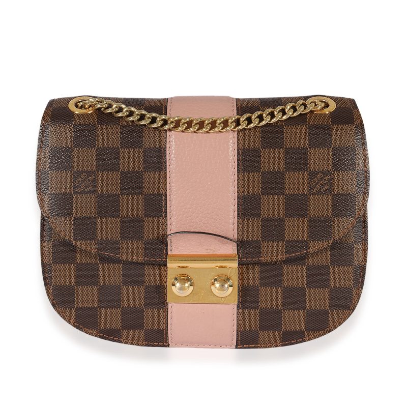 Louis Vuitton Damier Ebene & Magnolia Cuir Taurillon Wight Shoulder Bag - Image 8