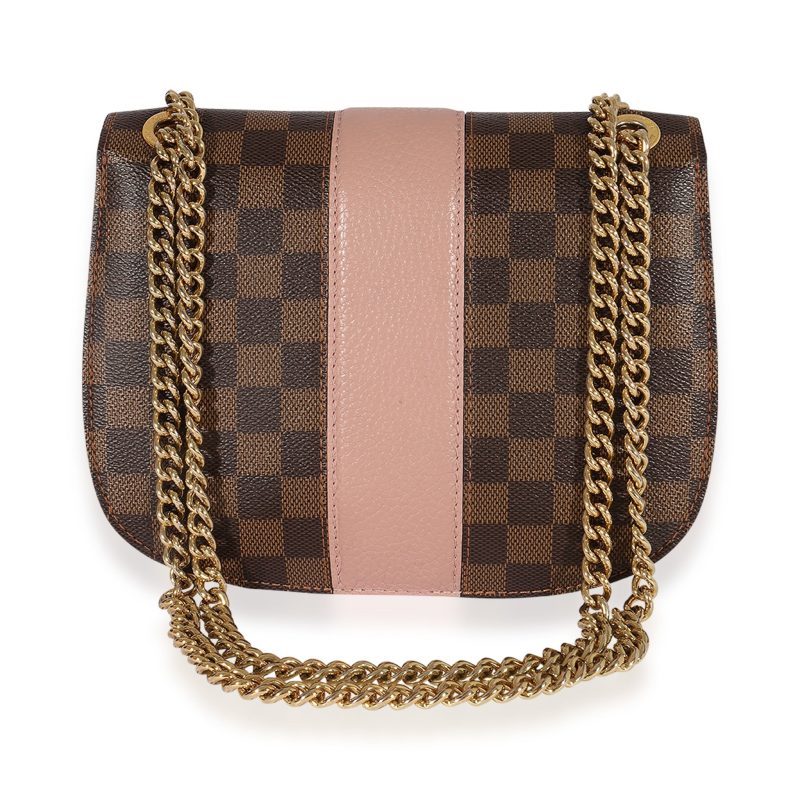 Louis Vuitton Damier Ebene & Magnolia Cuir Taurillon Wight Shoulder Bag - Image 4