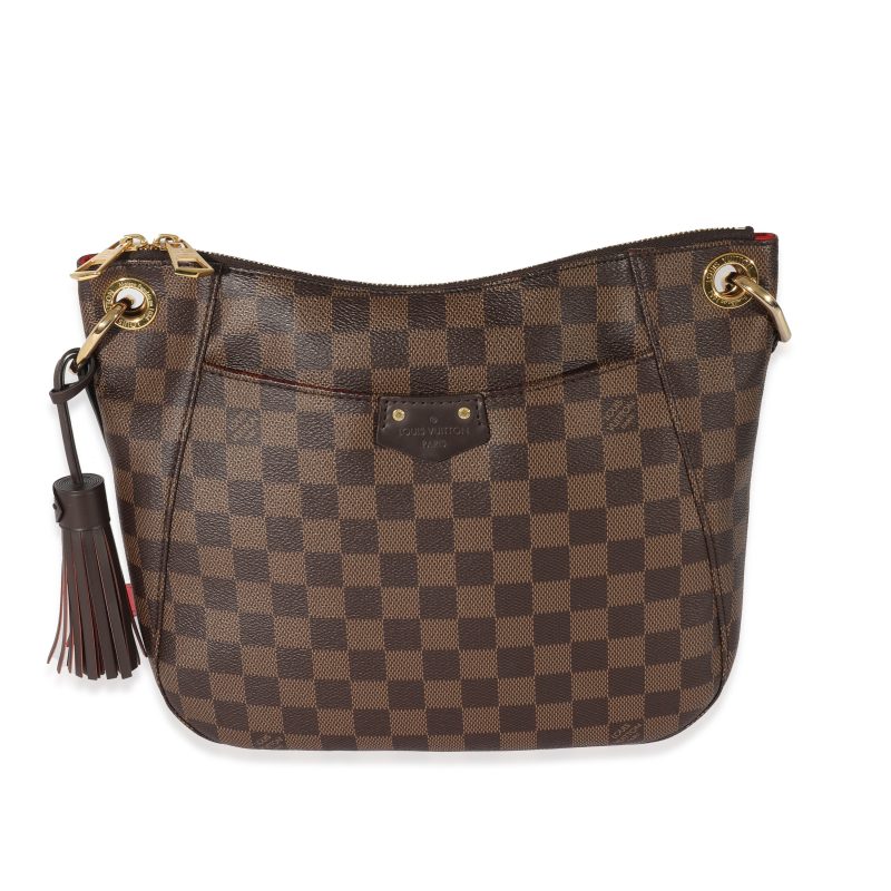 Louis Vuitton Canvas Damier Ebene Taurillon Jersey Tote