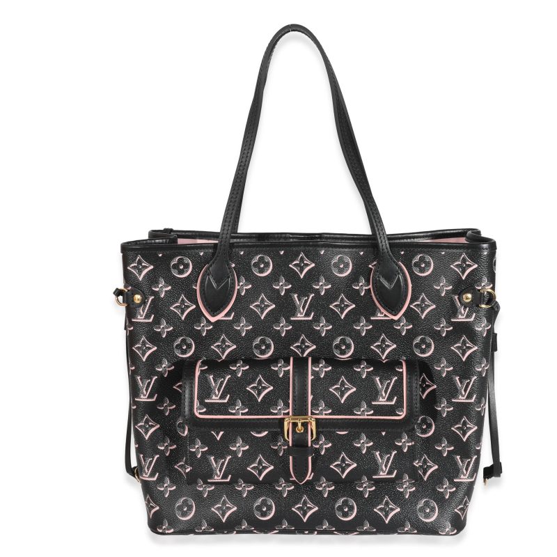 Louis Vuitton Black Pink Monogram Canvas Fall For You Neverfull MM - Image 8