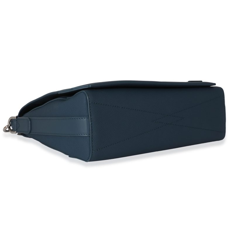 Louis Vuitton Blue Cowhide Aerogram Takeoff Messenger - Image 6