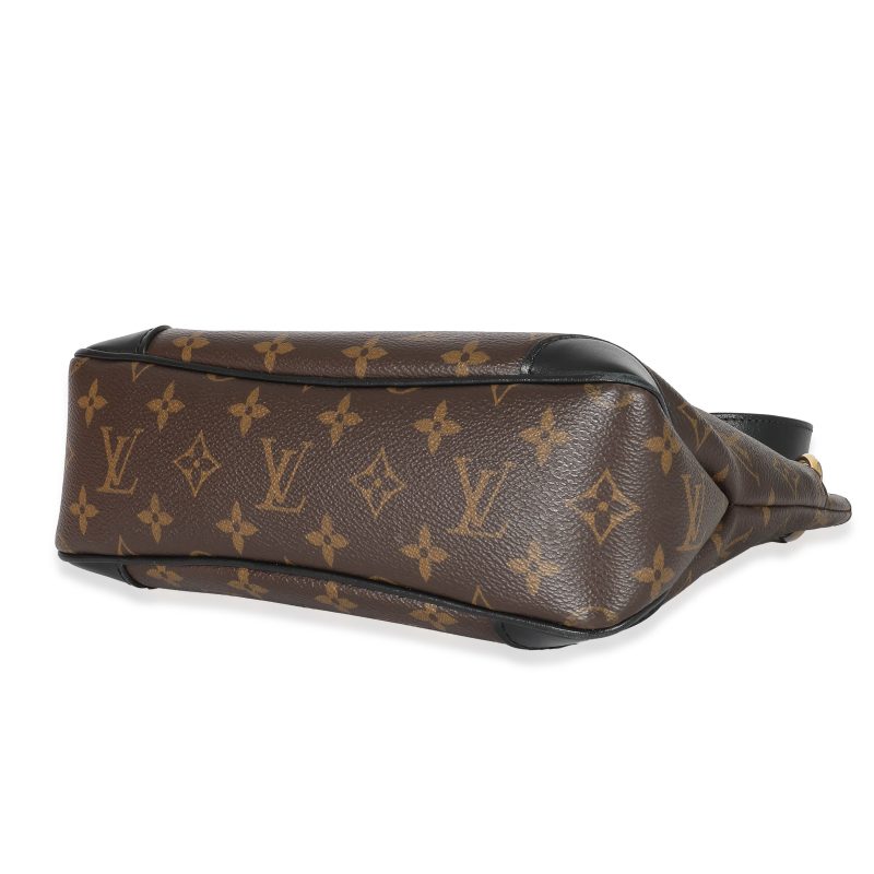 Louis Vuitton Black Leather Monogram Canvas V Tote BB - Image 6