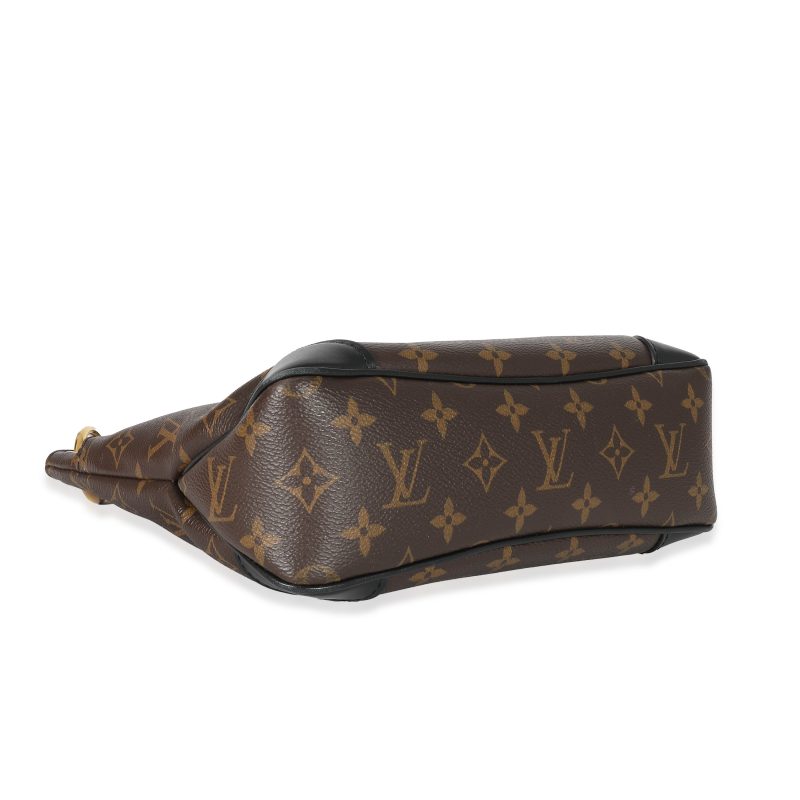 Louis Vuitton Black Leather Monogram Canvas V Tote BB - Image 5