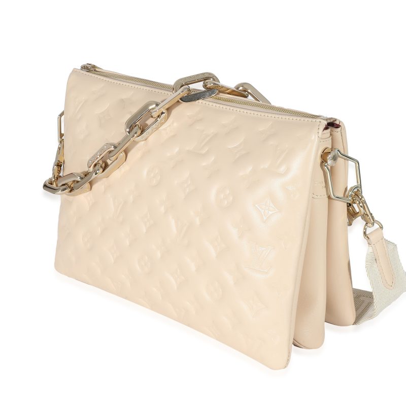 Louis Vuitton Cream Monogram Puffy Lambskin Coussin MM - Image 2